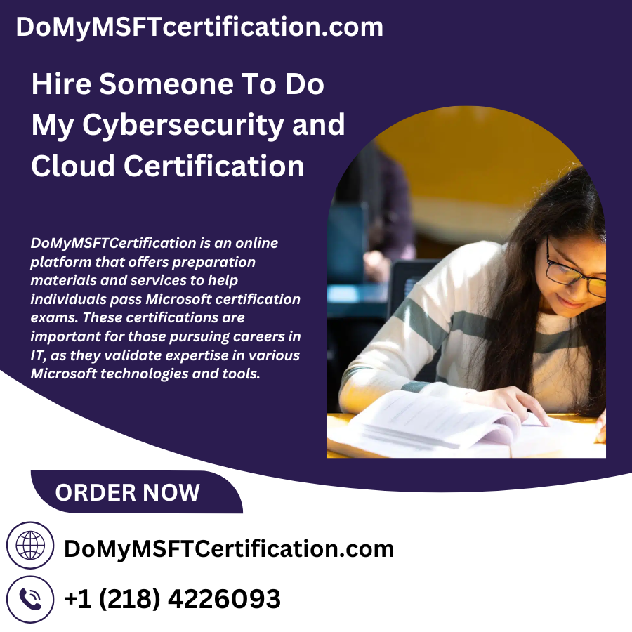 Hire Someone To Do My Cybersecurity and Cloud Certification